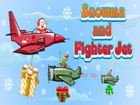 Snowma and Fighter Jet background