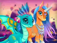 Cute Unicorns And Dragons Puzzle