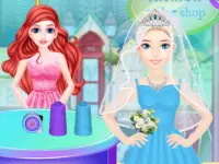 Romantic Wedding Dress Shop background