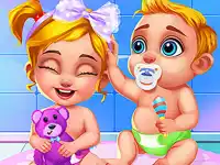 Newborn Sweet Baby Twins background