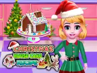 Christmas House Cake Recipe background
