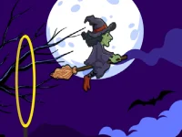 Flying witch halloween