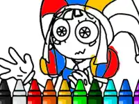 Pomni Coloring Book background