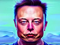 Funny Elon Musk Face background